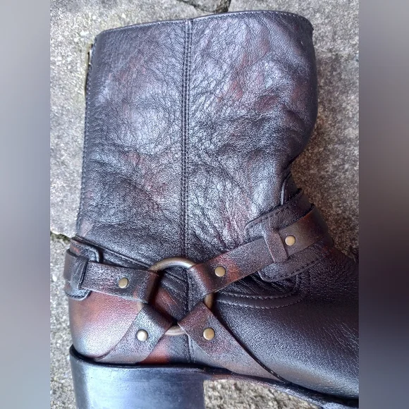 FRYE Mens Riley Harness Back Boot Brown Size 9.5 - Picture 12 of 14